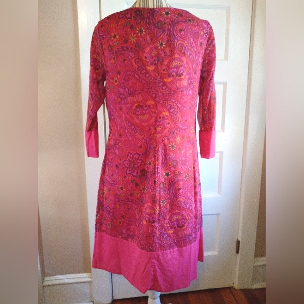 VTG Isaac Mizrahi for Target paisley floral 100% cotton dress - 8 - Picture 8 of 9